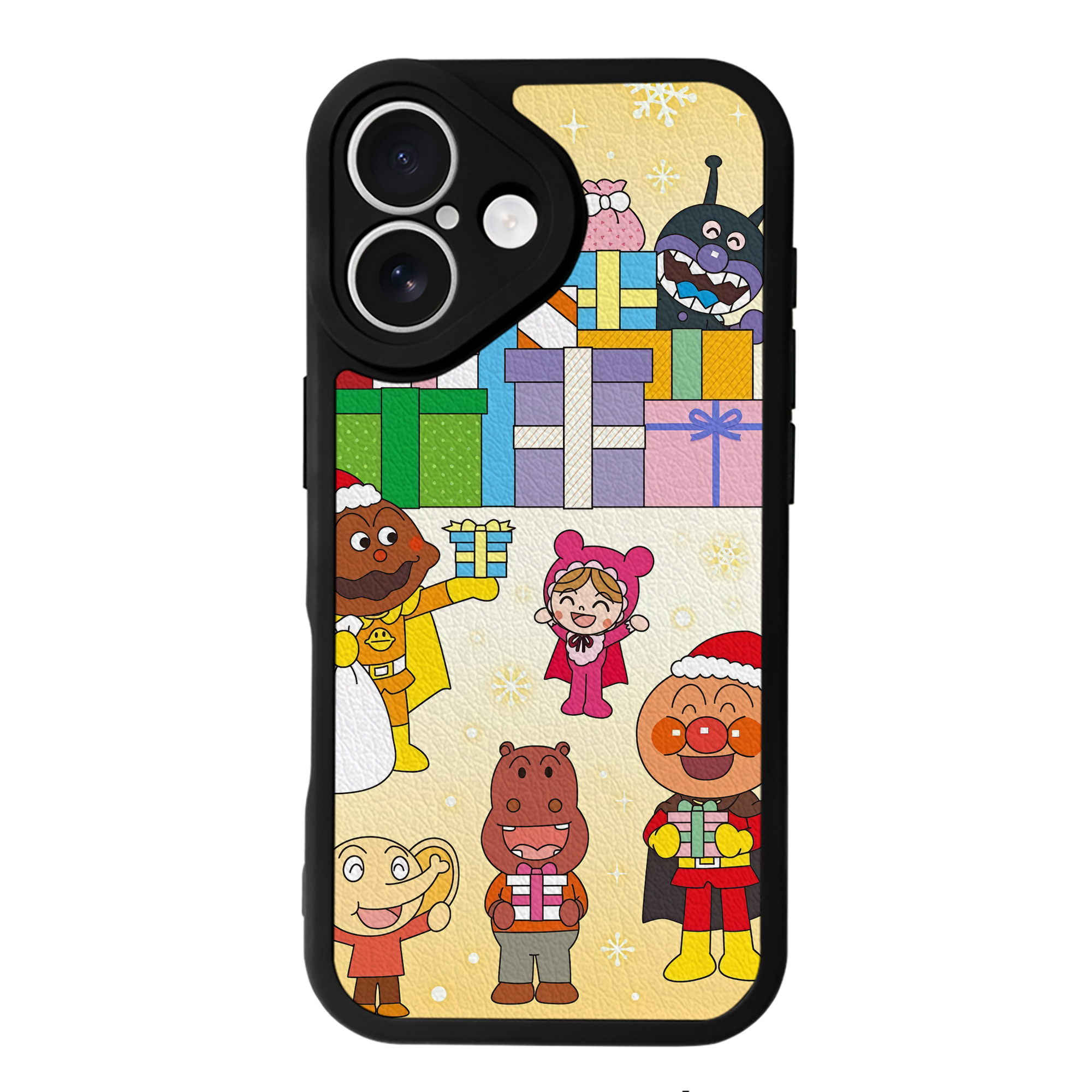 （画像用） アンパンマン Anpanman 【iPhone 16シリーズ対応】シリコンスマホケース（レザー調） 材質：シリコン